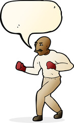 cartoon boxer with speech bubble