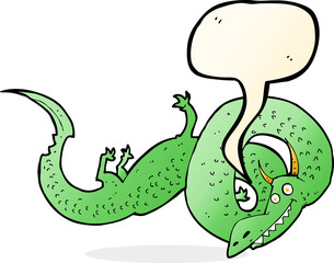 cartoon chinese dragon with speech bubble