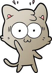 cartoon surprised cat