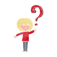 cartoon confused woman