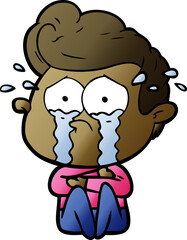 cartoon crying man
