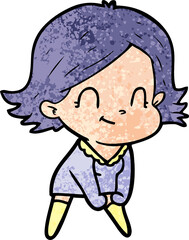 cartoon friendly girl