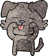 cartoon dog rubbing eyes