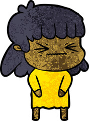cartoon angry girl