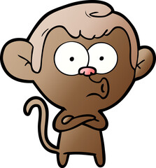 cartoon hooting monkey