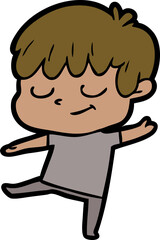 cartoon happy boy