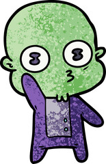 waving weird bald spaceman