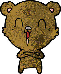 happy cartoon bear