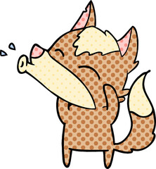 howling wolf cartoon