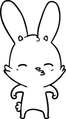 curious bunny cartoon