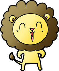 laughing lion cartoon