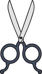 tattoo in traditional style of barber scissors