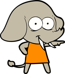 happy cartoon elephant