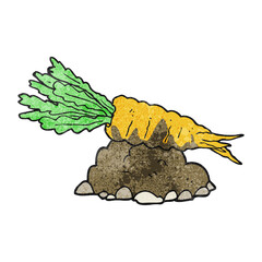freehand drawn texture cartoon carrot