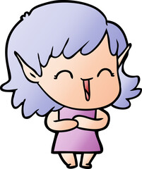 cartoon elf girl