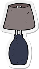 sticker of a cartoon lamp