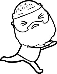 Fototapeta premium cartoon man with beard