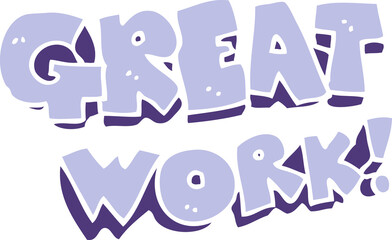 great work flat color illustration of symbol