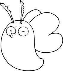 funny cartoon butterfly