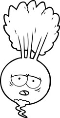 cartoon root vegetable