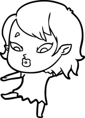 cute cartoon vampire girl