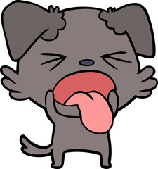 cartoon disgusted dog