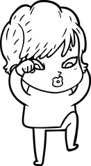 Obraz premium cartoon woman