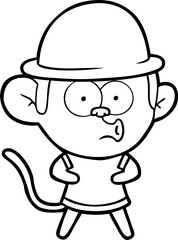 cartoon surprised monkey