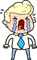 cartoon crying man