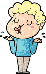 cartoon man singing