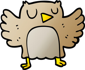 vector gradient illustration cartoon owl