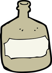 cartoon old whiskey bottle