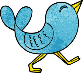 cartoon doodle bluebird