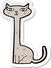sticker of a cartoon cat