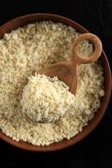 Breadcrumb on Brown Table