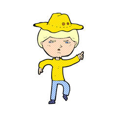 cartoon man wearing hat