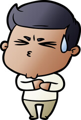 cartoon frustrated man