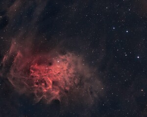 Nebula in space with narrow band filters