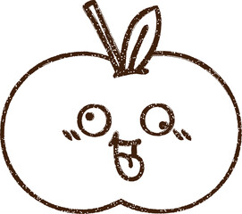 Apple Charcoal Drawing