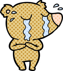 crying bear cartoon chraracter