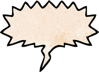 cartoon speech bubble in retro texture style with speech bubble in retro texture style