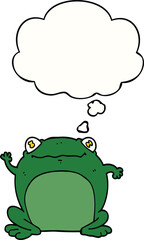 cartoon frog with thought bubble