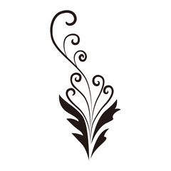 flower or tree silhouette icon.