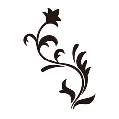 flower or tree silhouette icon.