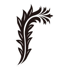 flower or tree silhouette icon.