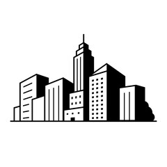 Naklejka premium this is the city silhouette icon