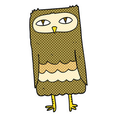 freehand drawn cartoon owl
