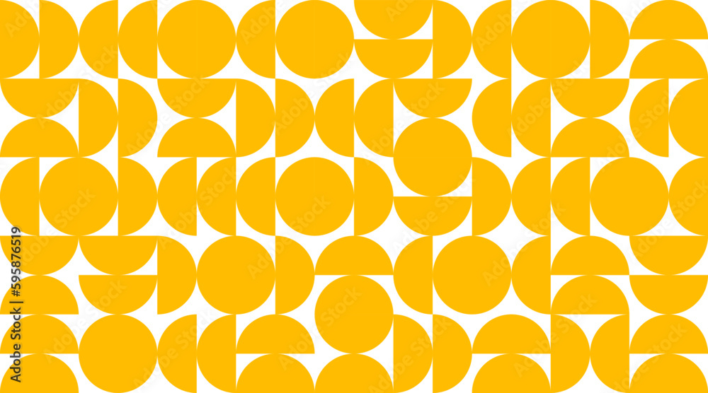 Aufkleber geometric pattern background, vector abstract contemporary multicolored trendy pattern. yellow circl
