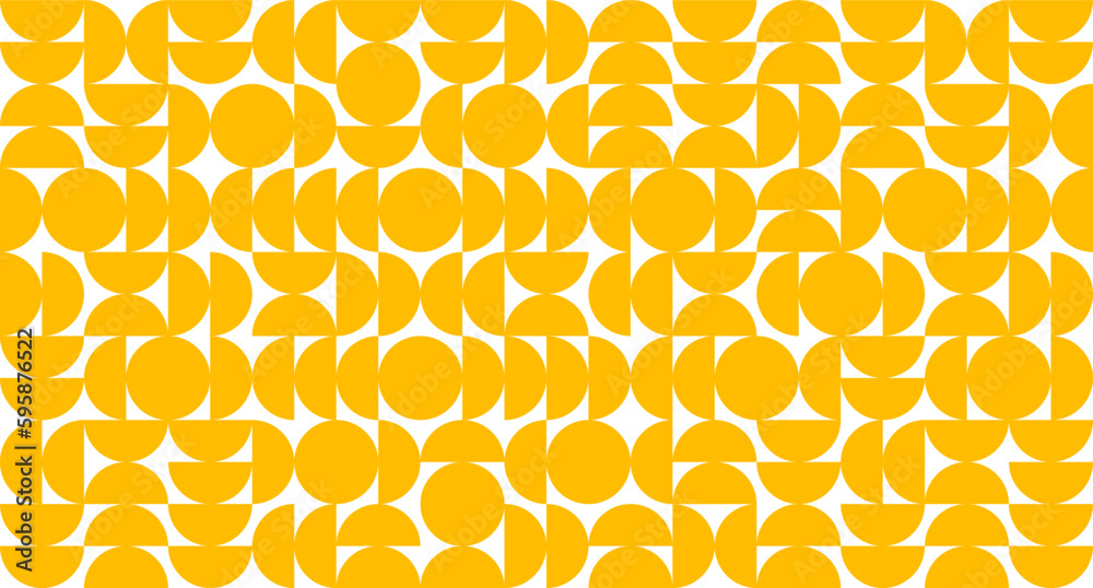 Aufkleber geometric pattern background, vector abstract contemporary multicolored trendy pattern. yellow circl