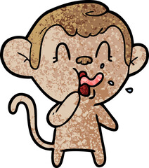 crazy cartoon monkey